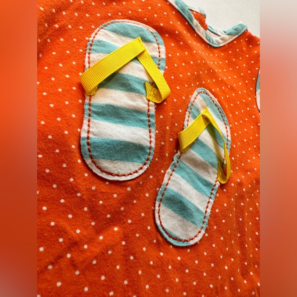 18M Ricrac & Ruffle Flip Flops Top - Picture 6 of 10